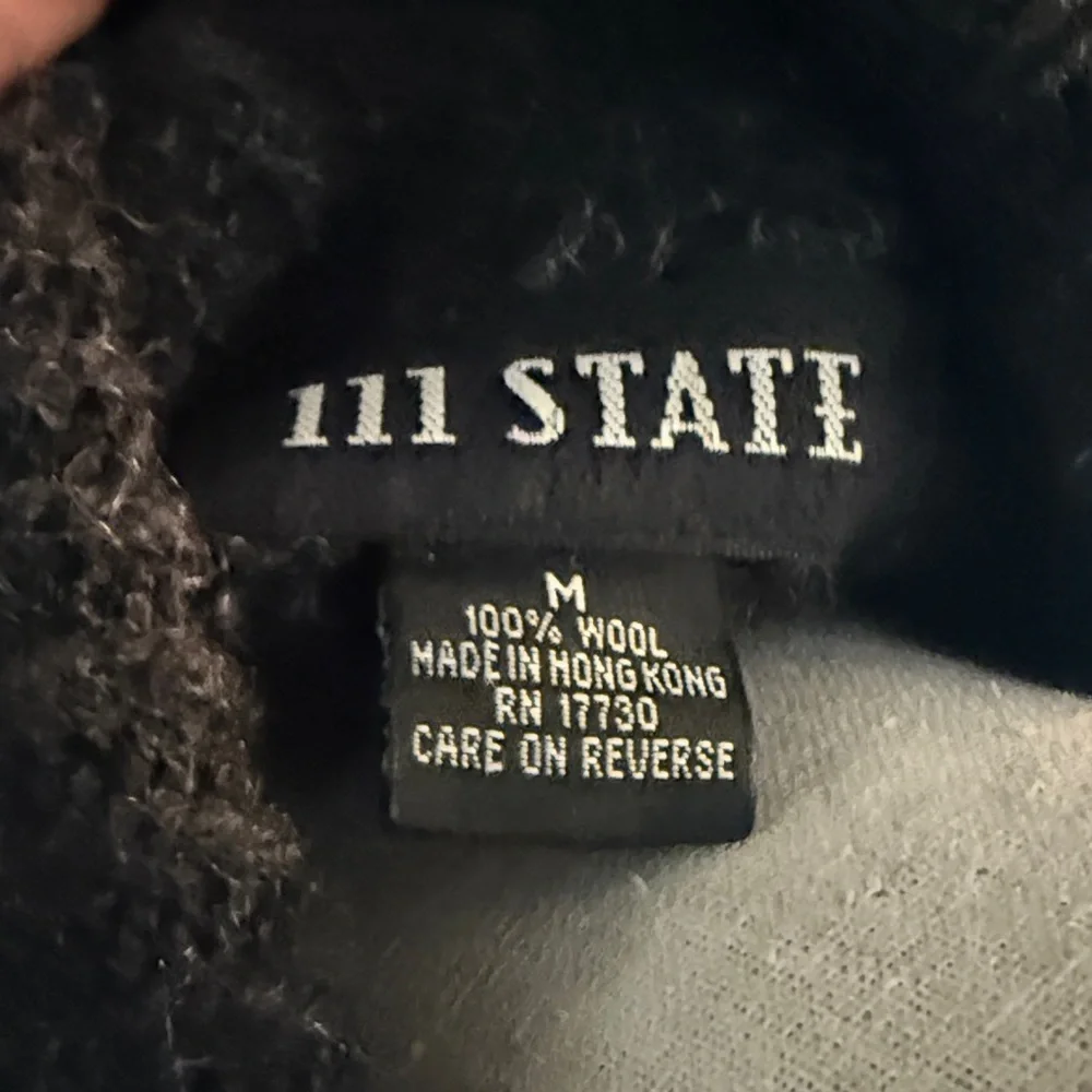 111 State Charcoal Grey handmade Needle felted chicken wool sweater - Picture 2 of 7